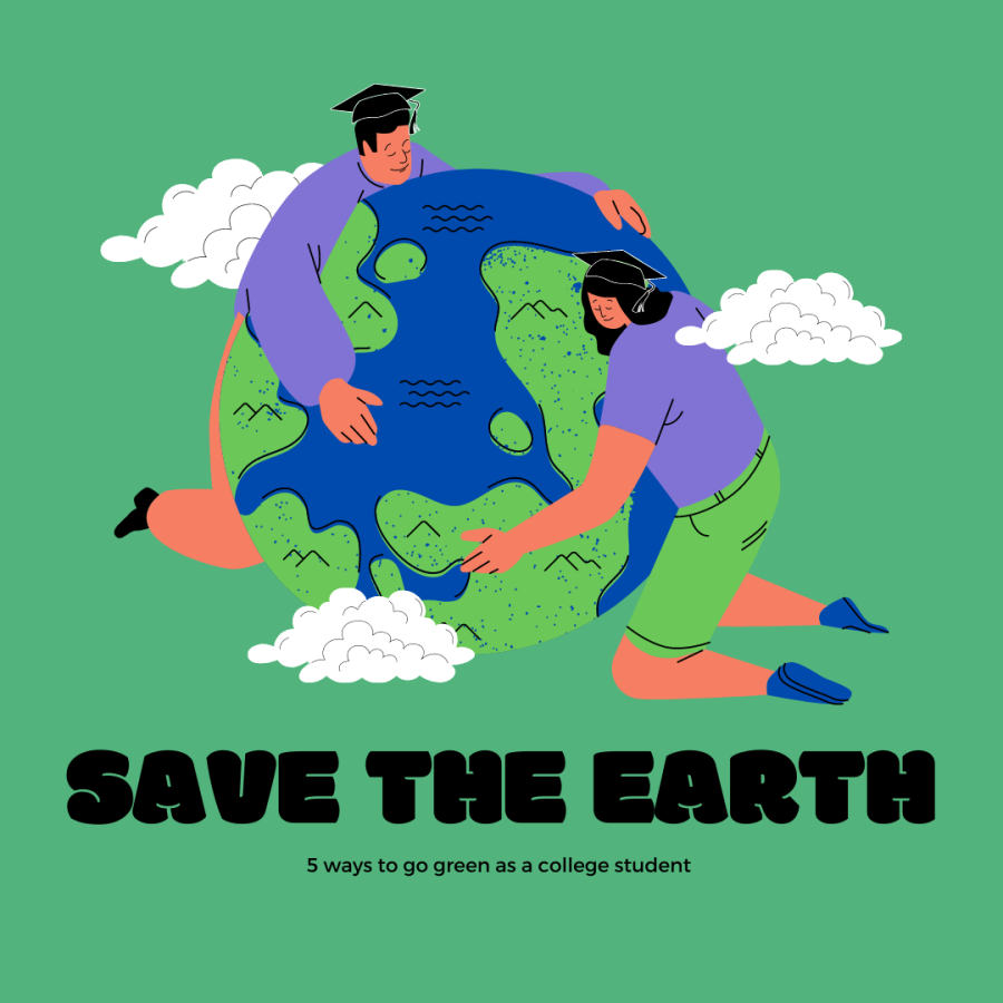 image of college students hugging planet earth