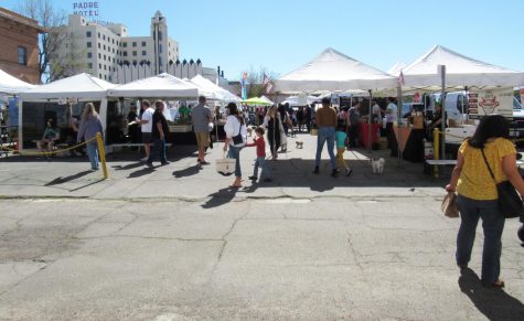 The view of the market from The Hen’s Roost garage.