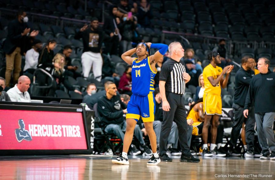 Caleb Higgins looks at the scoreboard as time runs out and ends the 'Runners season.

