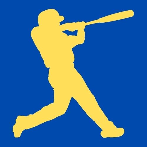 canva illustration of baseball player figure batting