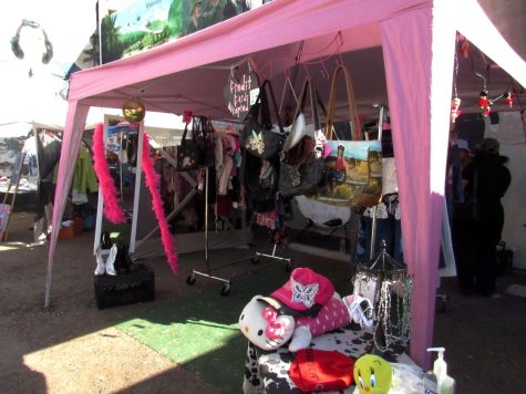 The FleaMarketShawty set up at Bakersfield Vintage’s sidewalk sale.