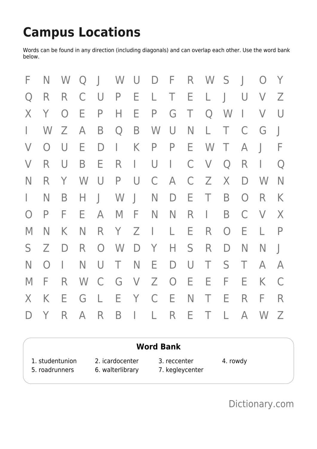 50 State Word Search Answer Key Puzzles To Print