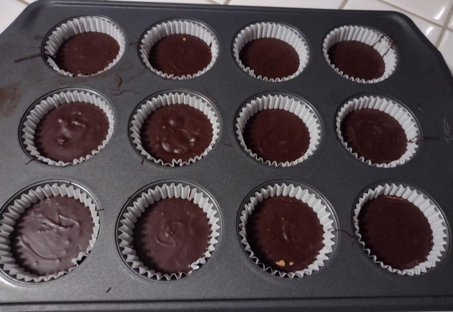 Peanut butter cups, fully set.