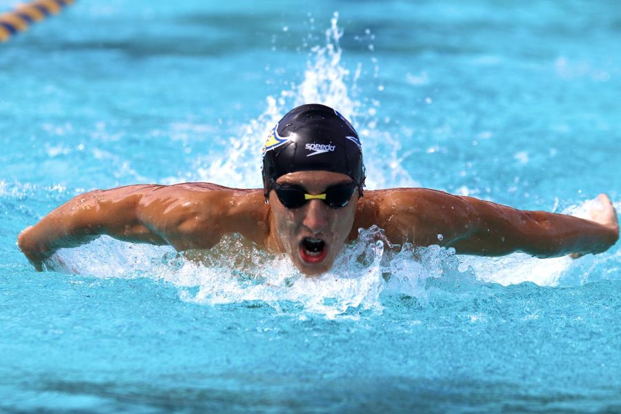 Freshman, Vili Sevic, won the 200 yard butterfly in a blowout with a time of 1:49.90 on Saturday, Oct. 22, 2022 at the Hillman Aquatic Center. 