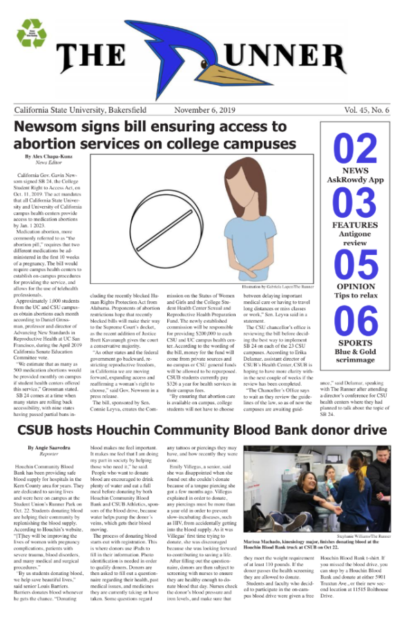 Nov. 6, 2019 Issue of The Runner
