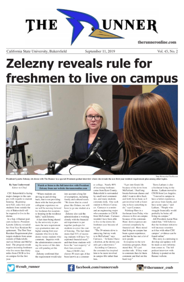 Sept. 11, 2019 Issue of The Runner