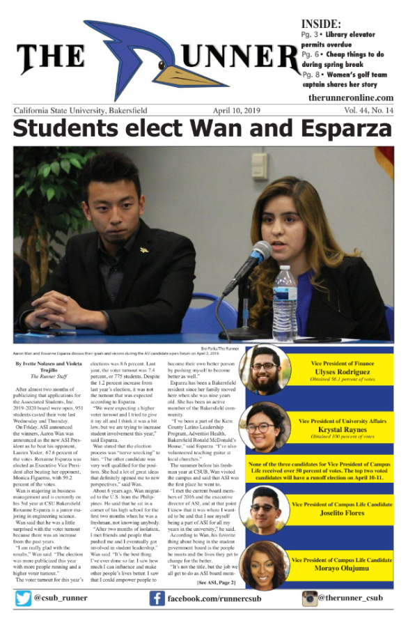 April 10, 2019 Issue of The Runner