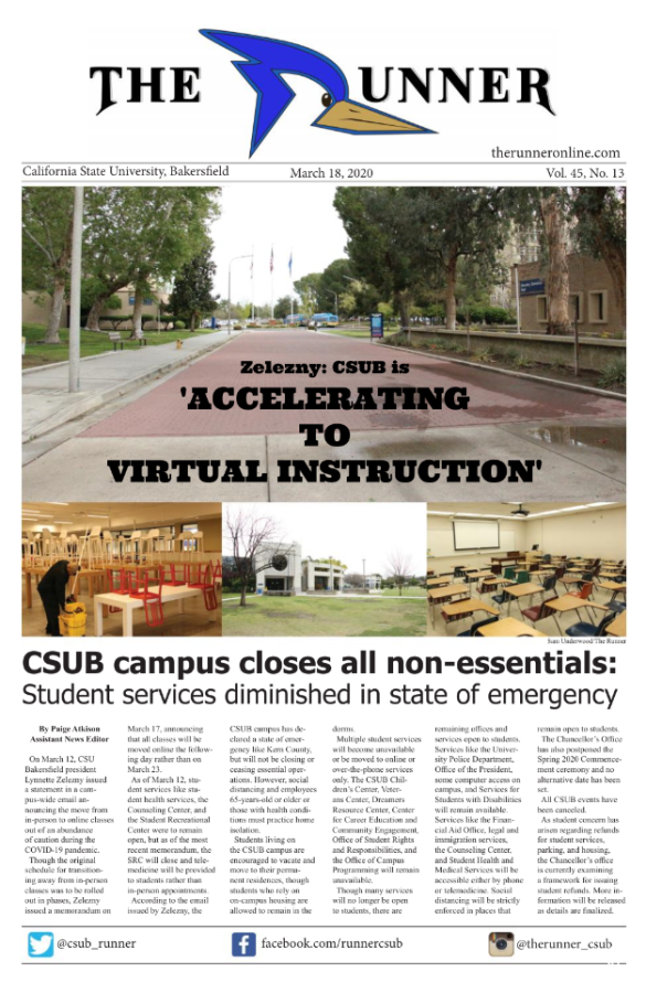 March 18, 2020 Issue of The Runner