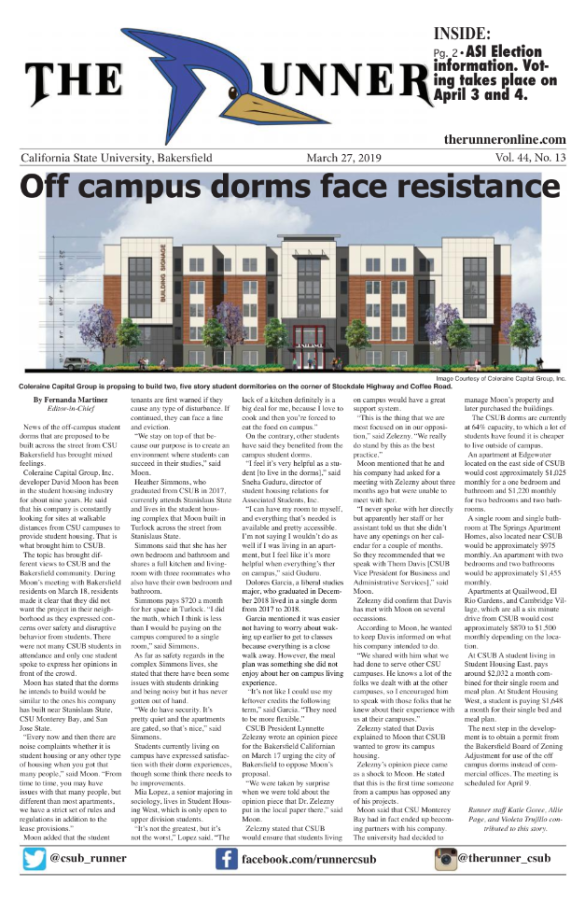 March 27, 2019 Issue of The Runner