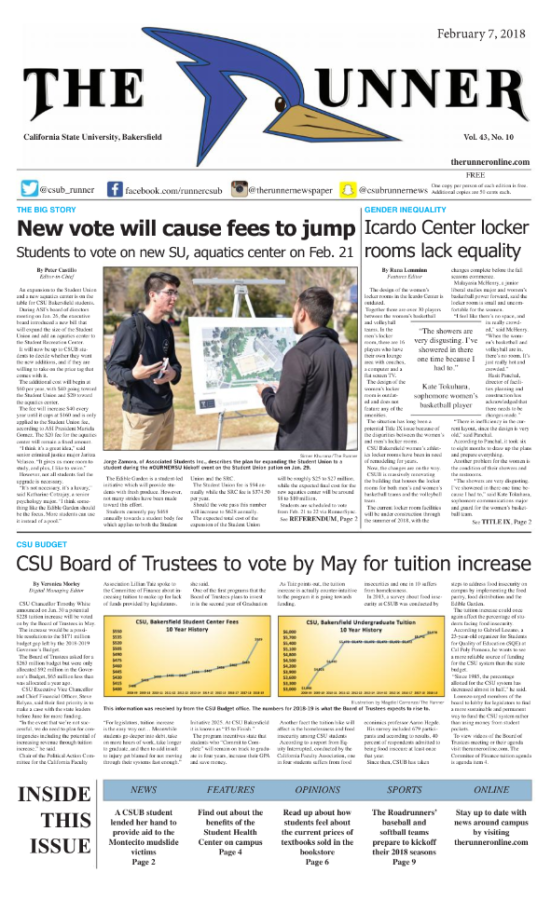 Feb. 7, 2018 Issue of The Runner