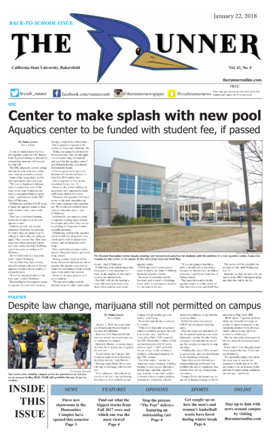 Jan. 22, 2018 Issue of The Runner
