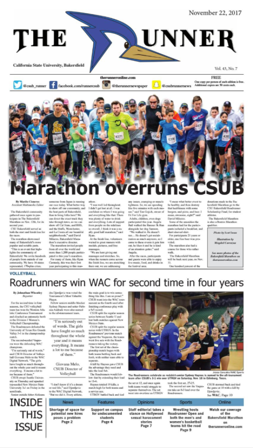 Nov. 22, 2017 Issue of The Runner