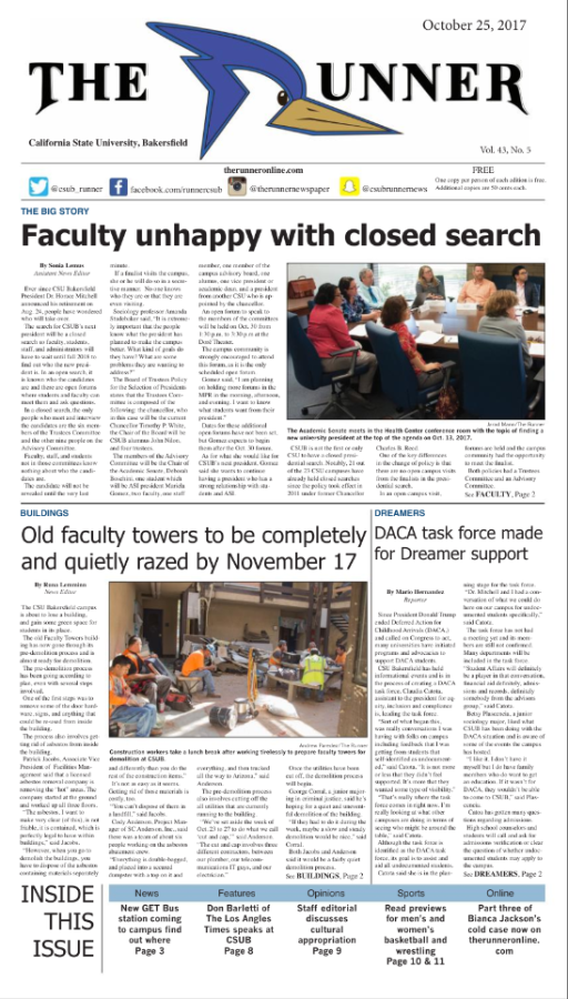 Oct. 25, 2017 Issue of The Runner