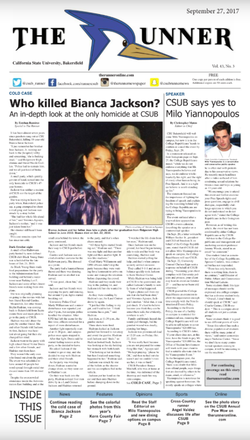 Sept. 27, 2017 Issue of The Runner