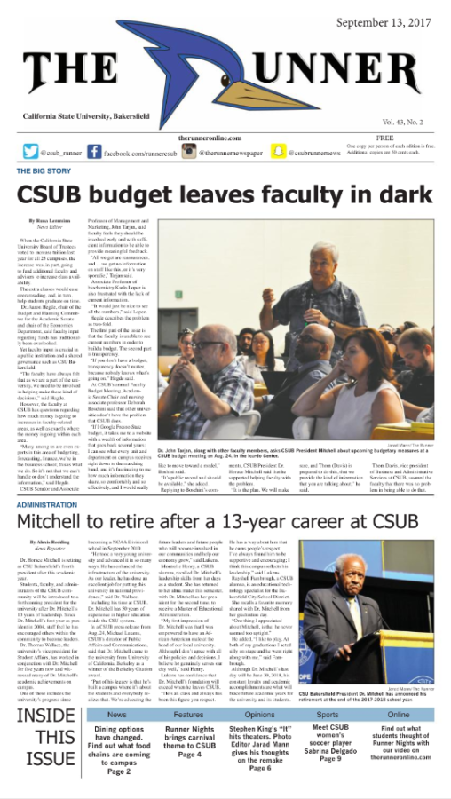 Sept. 13, 2017 Issue of The Runner