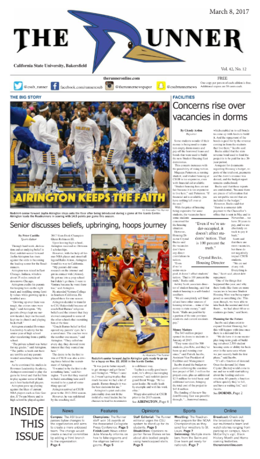 March 8, 2017 Issue of The Runner