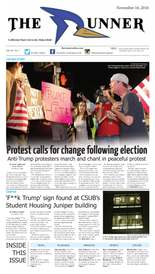 Nov. 16, 2016 Issue of The Runner