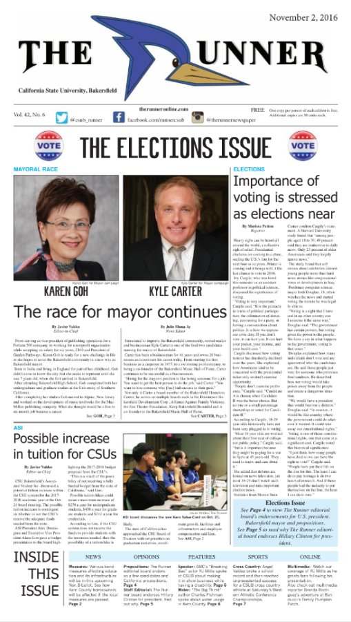 Nov. 2, 2016 Issue of The Runner