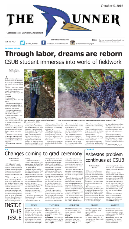 Oct. 5, 2016 Issue of The Runner