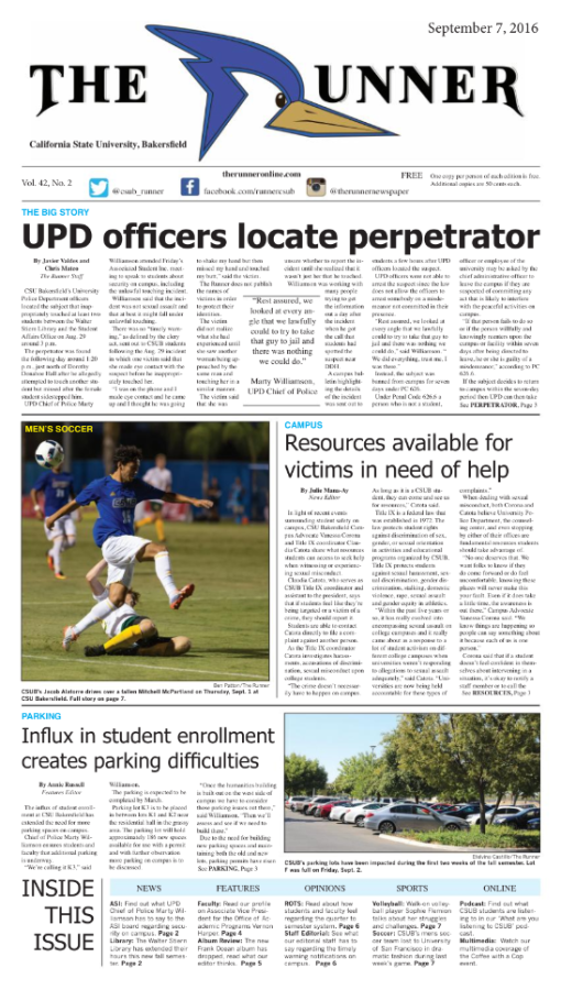 Sept. 7, 2016 Issue of The Runner