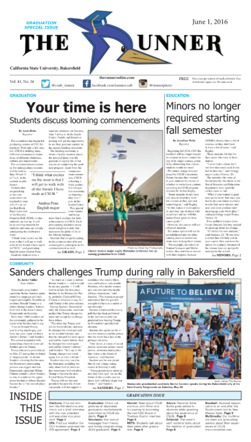 June 1, 2016 Issue of The Runner