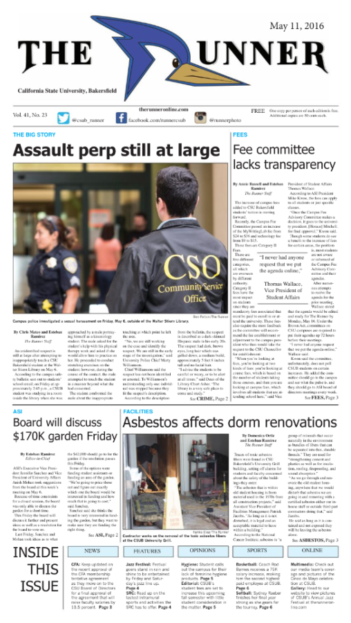 May 11, 2016 Issue of The Runner