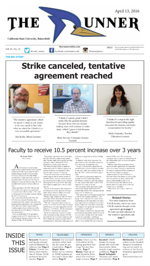 April 13, 2016 Issue of The Runner