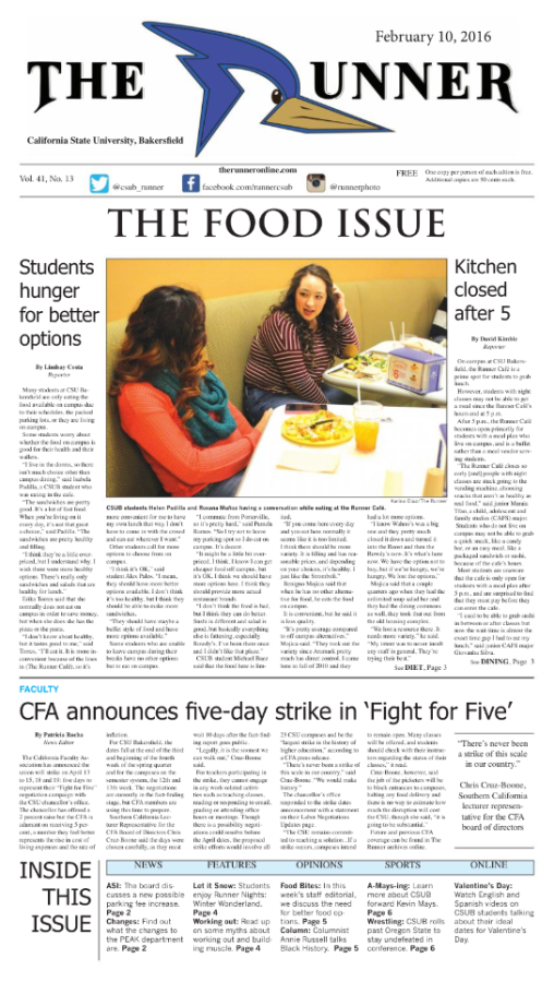Feb. 10, 2016 Issue of The Runner