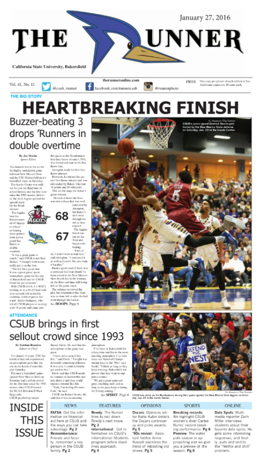 Jan. 27, 2016 Issue of The Runner