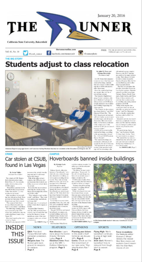 Jan. 20, 2016 Issue of The Runner