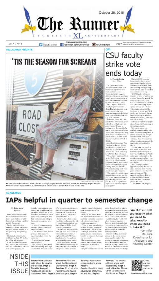 Oct. 28, 2015 Issue of The Runner