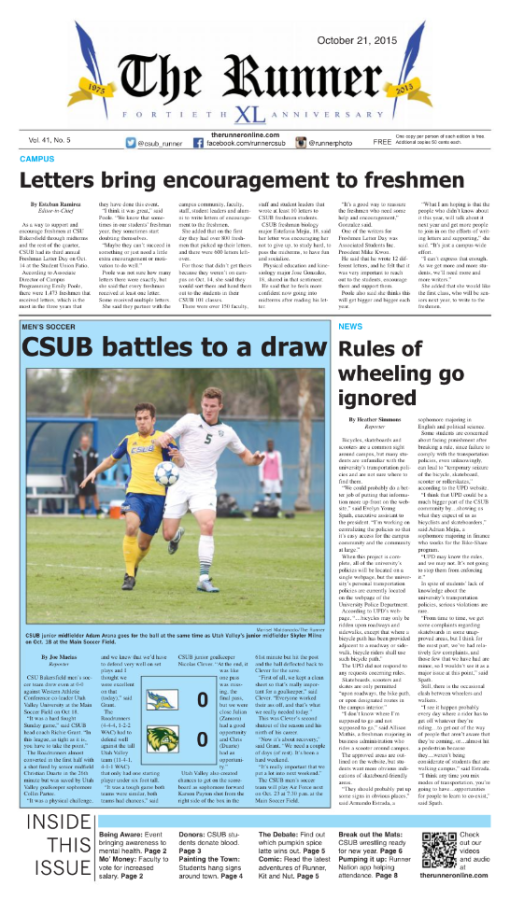 Oct. 21, 2015 Issue of The Runner