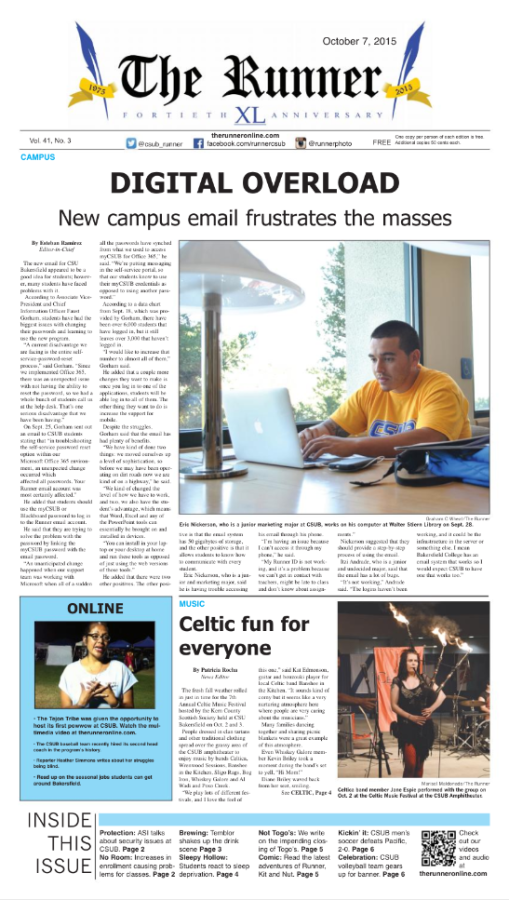 Oct. 7, 2015 Issue of The Runner