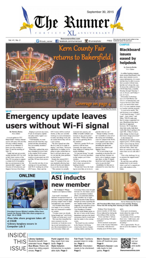 Sept. 30, 2015 Issue of The Runner