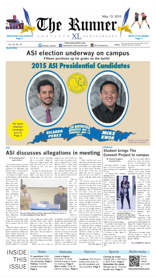 May 13, 2015 Issue of The Runner