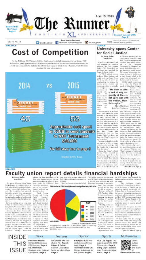 April 15, 2015 Issue of The Runner