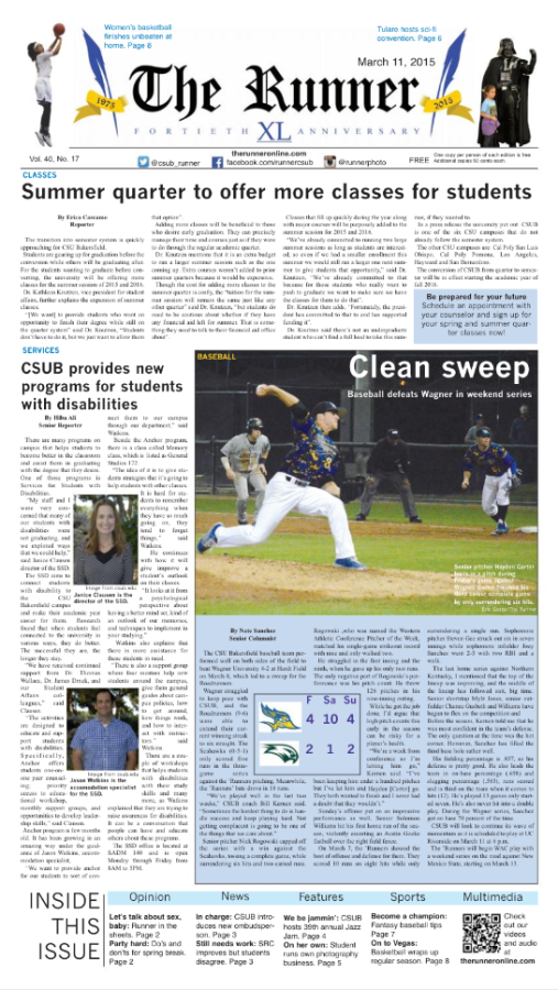 March 11, 2015 Issue of The Runner