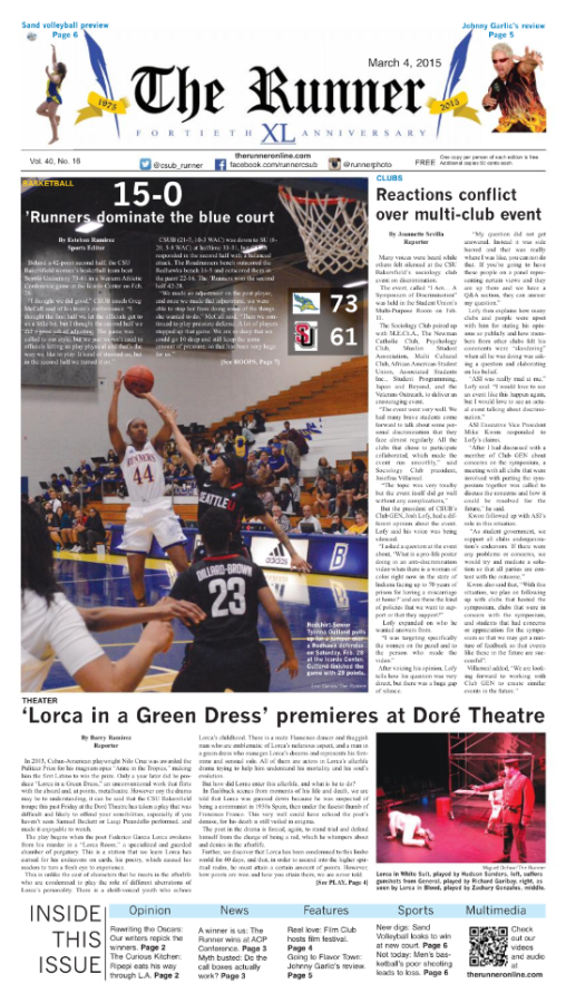 March 4, 2015 Issue of The Runner