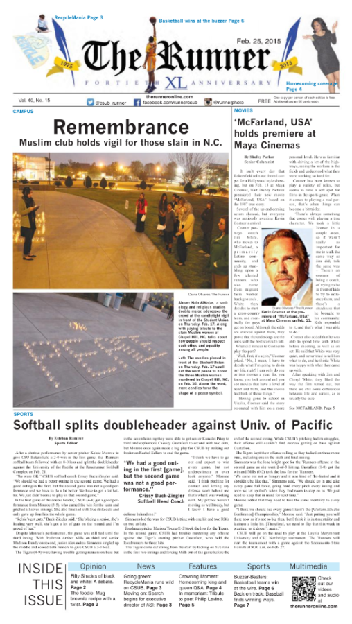 Feb. 25, 2015 Issue of The Runner