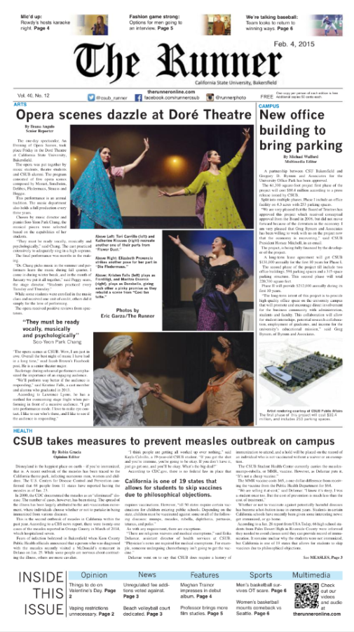 Feb. 4, 2015 Issue of The Runner