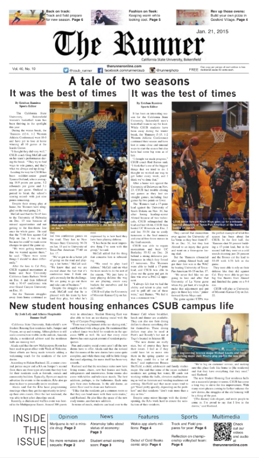 Jan. 21, 2015 Issue of The Runner