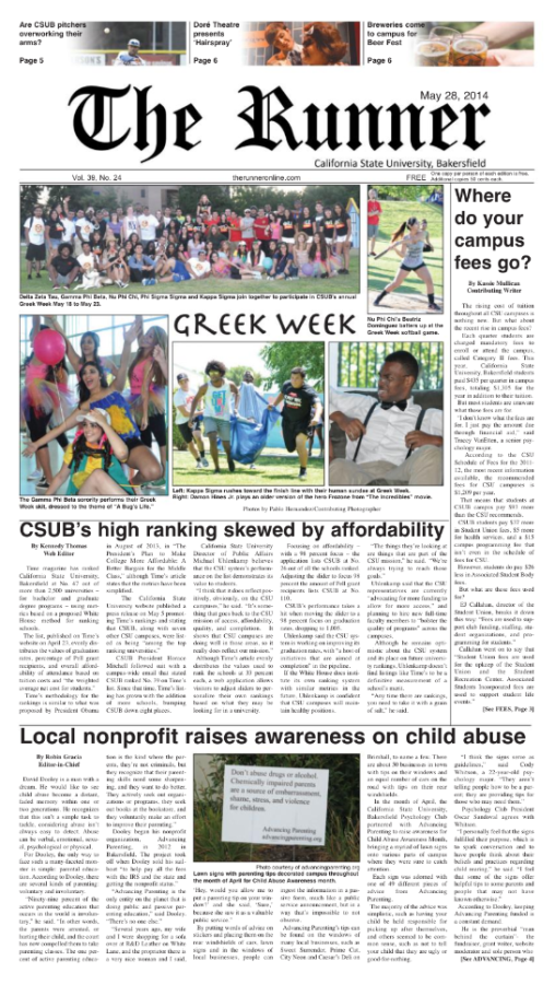 May 28, 2014 Issue of The Runner