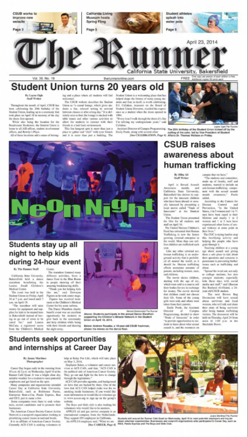 April 23, 2014 Issue of The Runner