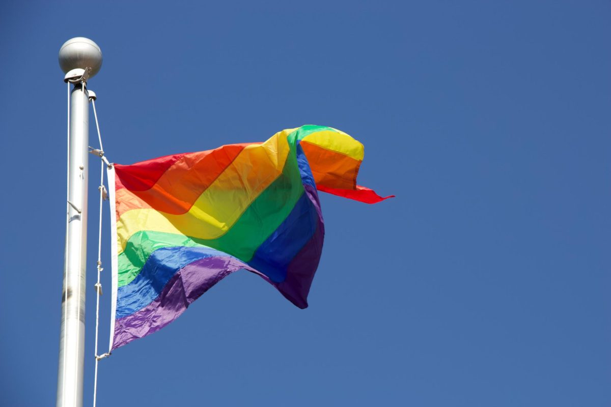 Pride Flag that was raised for the month of OUTober.