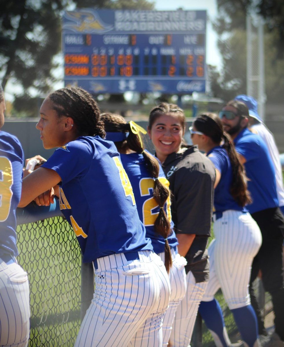 All laughs and smiles coming from the CSUB sideline. 