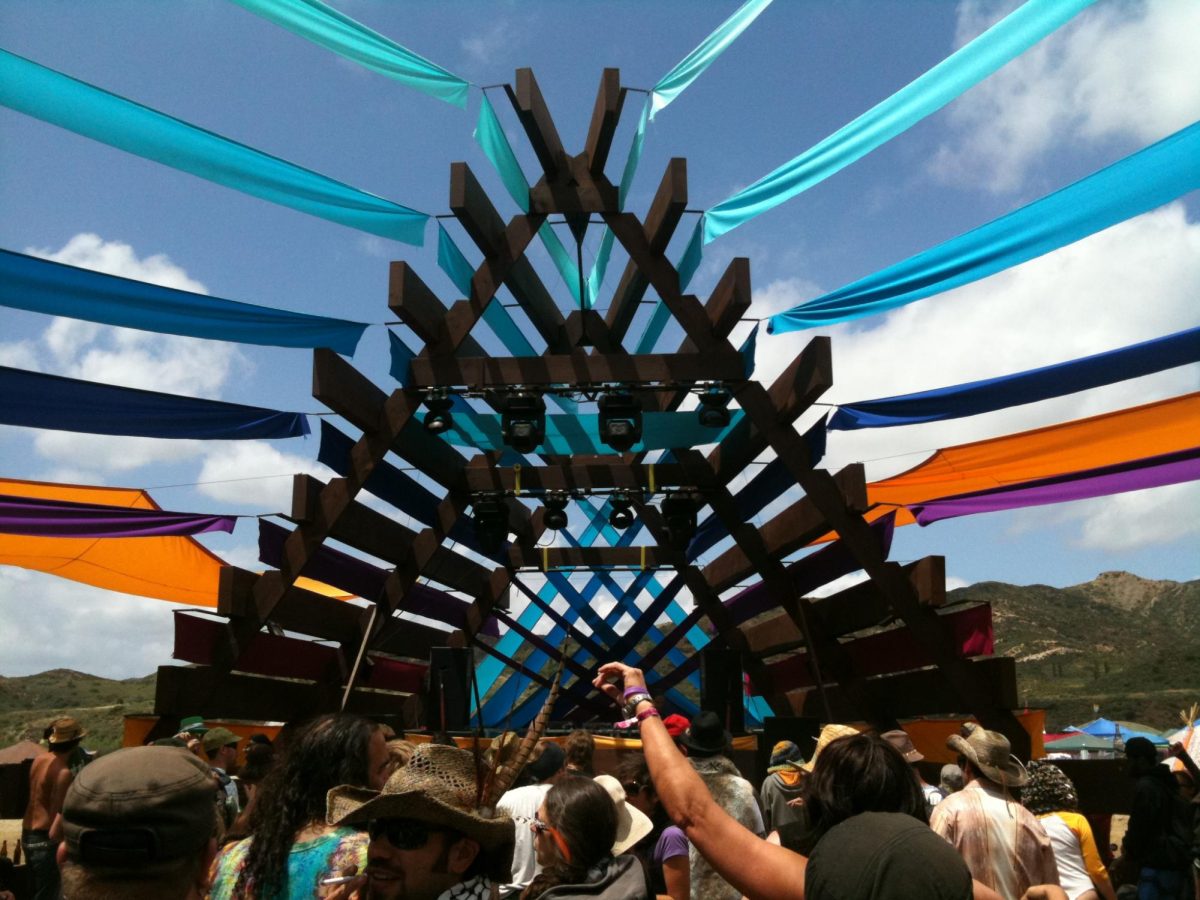 A look at one of the stages at the 2011 Lightning in a Bottle music festival.