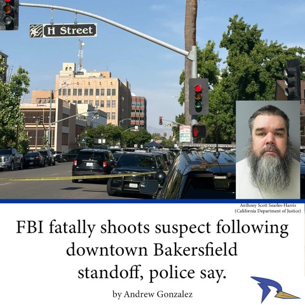 FBI fatally shoots suspect following downtown Bakersfield standoff, police say.